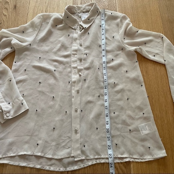 URBAN OUTFITTERS SHEER BUTTON  DOWN SHIRT - XS - Picture 5 of 11